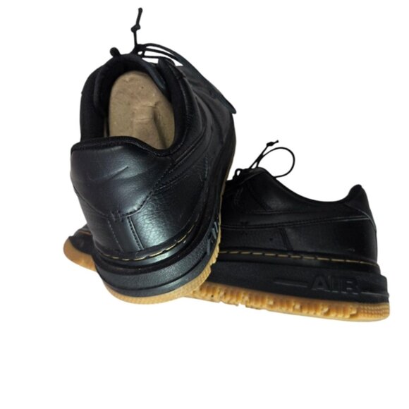 Nike Air Force 1 Luxe DB4109-001 Men's Black and Tan Sneakers - Picture 3 of 10